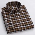 New Plaid Flannel Casual Shirts For Men Autumn Winter Long Sleeve Regular Fit Classic Checked Business Dress Shirt Men's Clothes.
