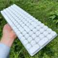 ECHOME Ultra Thin Wireless Low Profile Mechanical Keyboard Hotswap Linear Switch Metal Panel 87 Key Gaming Office Work Keyboard. 