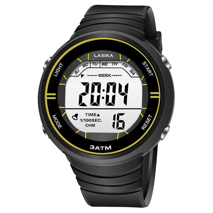 NEW LASIKA W-F110 Water Resistance/ Waterproof Silicon Digital Watch ...