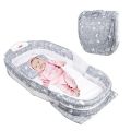 Ibaby Portable Folding Separate Bed Newborn Travel Crib Carry-on Nest Bed Diaper Bag Bed for Baby Sleeping with Music and Mosquito Net.
