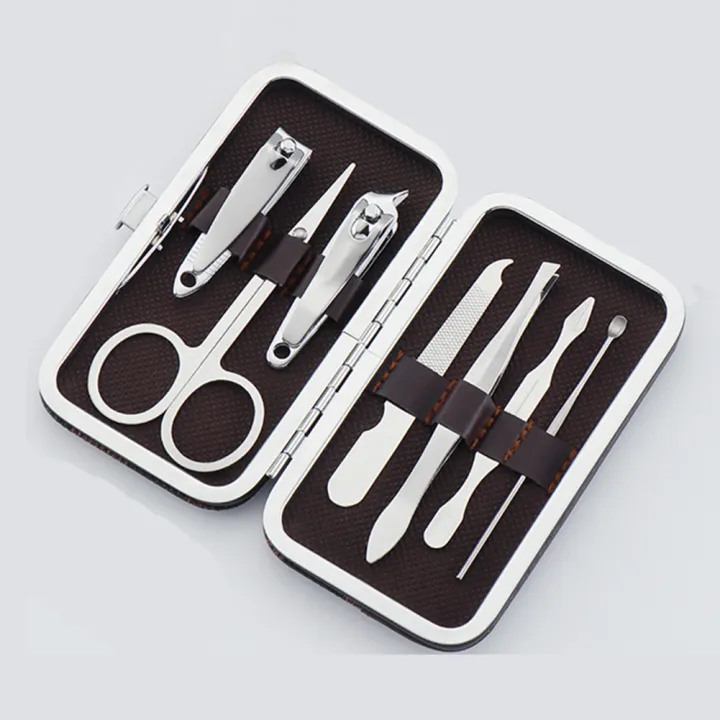 Travel%20Manicure%20Set,%207%20in%201%20Manicure%20Kit%20Pedicure%20Kit%20Professional%20Stainless%20Steel%20Nail%20Clippers%20Set%20For%20Men%20and%20Woman%20-%20Image%202