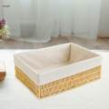 Woven Basket Storage Bread Basket Handwoven Cosmetics Storage Box Decorative Basket for 34x26.5x13cm.