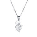Mothers and Children Family Stainless Steel Necklaces Silver Color Multiples Kids Pendant Necklace Jewelry Mother's Day Gift.
