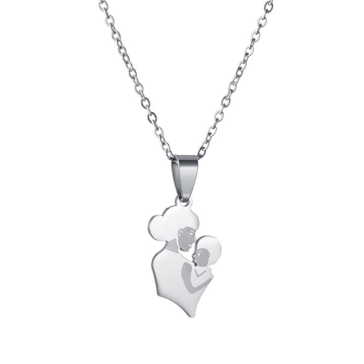 Mothers%20and%20Children%20Family%20Stainless%20Steel%20Necklaces%20Silver%20Color%20Multiples%20Kids%20Pendant%20Necklace%20Jewelry%20Mother's%20Day%20Gift%20-%20Image%206