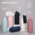 304 stainless steel Magnetic Holder Water Bottle Wide Mouth 26*9cm Insulated Water Bottle Stainless Steel Thermos for Outdoor.