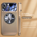 Alien Heat Dissipation Magnetic Case For iPhone 13 11 12 14 15 Pro Max Electroplated Mesh Magsafe Glass Lens Enlarge logo Phone Cover. 