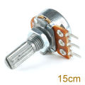 Durable 5 Piece 100K Ohm 3 Terminals Linear Taper Rotary Audio B Type Potentiometer Pot. 