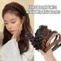Fried Dough Twist Braid Wig Hair Bands Korean Version Simple Versatile Toothed Non-slip Fishbone Hair Hoops Girls Fashion Hair Ornament.