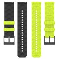 Watch Strap For Garmin Forerunner 255 Music 22mm Football Pattern Two-Color Silicone Watch Band. 