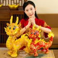 Qiunery Chinese New Year Dragon Plush Doll Cartoon Soft Stuffed Animal Plushies Chinese Dragon Figurine Doll Spring Festival Party Favor For Boys Girls Birthday New Year Gifts.