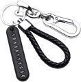 Anti-lost Car Key Chain Phone Number Card Keyring Phone Number Plate Key Ring Auto Vehicle Key Ring Car Accessories.