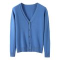 2022 cashmere sweater cardigan women's long sleeved elegant Vintage sweater cashmere knitted spring and autumn coat.