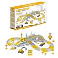 HelloKimi Electricity Track Car Toys Engineering Railcar Children Educational Assembly Slot Pathway Car Toys DIY Track Car Toys Boy Toys Gray Colorful Railcar Electric High-speed Track. 