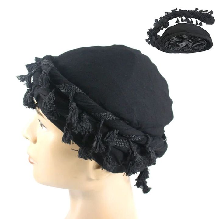 Vintage%20Twist%20Head%20Wraps%20Durag%20With%20Tassel%20Pullover%20Hat%20For%20Men%20Black%20Grey%20Turban%20Head%20Scarf%20Tie%20Boys%20Hair%20Wrap%20Hair%20Braid%20Hat%20-%20Image%202