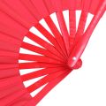 Bamboo structure of Tai Wushu martial arts hand Fan Red. 