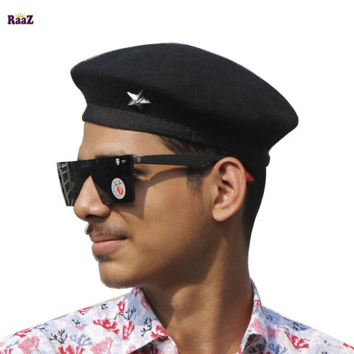 Black Cotton Steel Logo Che Guevara Hat For Men Black Cotton Che Guevara Hat For Men