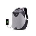Water Resistant Anti Theft Hidden Zipper Backpack - Black and Grey.