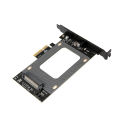 Aihome Transfer Card Extender Adapter Converter U.2 to PCI-E X4 Riser Card 3.0 SFF-8639 to SSD Extension Adapter SSD SATA Card. 