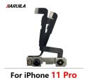 Original Front Camera For iPhone 11 12 mini 12 13 pro MAX Front Camera Flex Cable With Cam Ring Holder Proximity Sensor Facing.