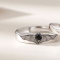Wholesale 2PCS/Set Devil Angel Couple Rings for Women Men Simple Ring Trendy Jewelry Gifts Adjustable Wedding Engagement Rings.