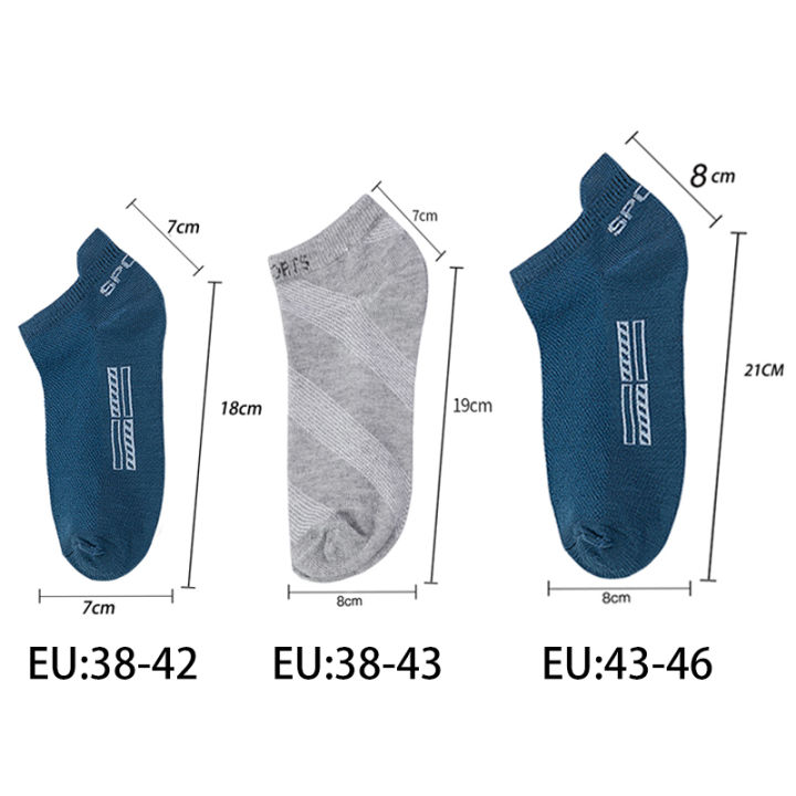 HoneyYami%205%20Pairs/Lot%20High%20Quality%20Men%20Ankle%20Socks%20Breathable%20Cotton%20Sports%20Mesh%20Casual%20Athletic%20Thin%20Cut%20Short%20Sokken%20Plus%20Size%20-%20Image%206