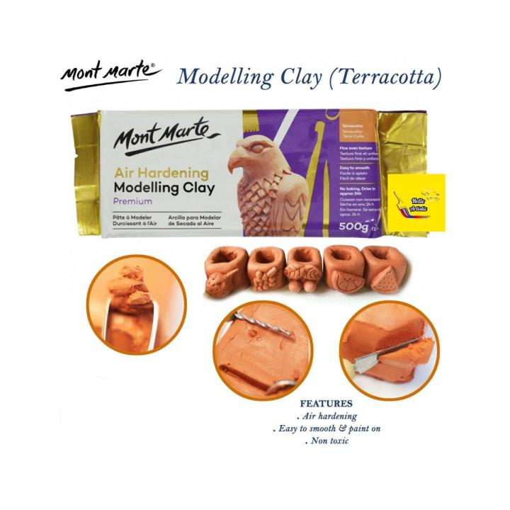 Mont Marte Air hardening modelling clay 500g (terracotta) | Daraz.com.bd