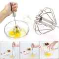 Semi Automatic Handle Coffee Milk Egg Beater Whisk Frother Mixer/ Kitchen Hand Blender/Versatile Egg Beater/Hand Mixer - Stainless Steel. 