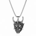 Punk Hop Rock Necklace Jewelry Horror Halloween Gift Exquisite Gothic Ghost Pendant Necklace Men's Classic Retro. 