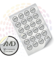Satin synthetic Cloth Sticker A4 size 10 sheets.