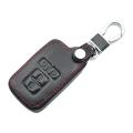 Leather car key case for Toyota Sieni Noah Voxy Esquire Vellfire Alphard 4 buttons remote fob cover keychain bag auto accessory.