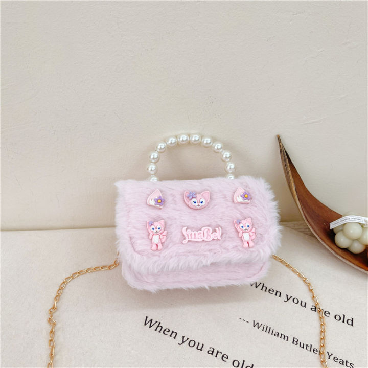 New%20kids%20bag%20cartoon%20cute%20little%20girl%20pearl%20tote%20bag%20little%20fragrance%20princess%20plush%20shoulder%20cross-body%20bag%20-%20Image%208