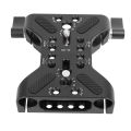 New 15mm Rail Camera Base Plate Professional Double Hole Pipe Quick Release Plat. 