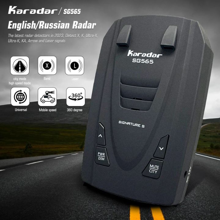 SG565 Car Anti Radar Detector With Signature English and Russian Voice Alert Car Alarm