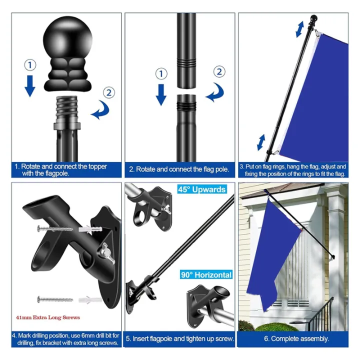 Flag%20Pole%20Set%20for%20House%20Porch,%205%20FT%20Thickened%20Stainless%20Steel%20Wall%20Mount%20Flagpole%20Rotating%20Flagpole%20Rings%20No%20Bracket%20-%20Image%203