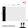 Stepless Dimming LED Light Pad for diamond painting Artcraft Tracing Light Box Digital Tablets Painting writing Drawing Tablet.