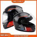 STM Full Face Helmet for Men & Women – Black & Red Stylish Graphics | Comfortable Bike & Motorbike Helmet | Fullface Riding Helmet for Scooty & Motorcycle | STM Branded Stylish Helmet.