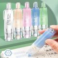 Glue Tape Roller 360 Degree Rotating 5m*6mm Double-Sided Clickable Replaceable Core Adhesive Dot Point Tape, Retractable Scrapbooking  Glue Roller Runner. 