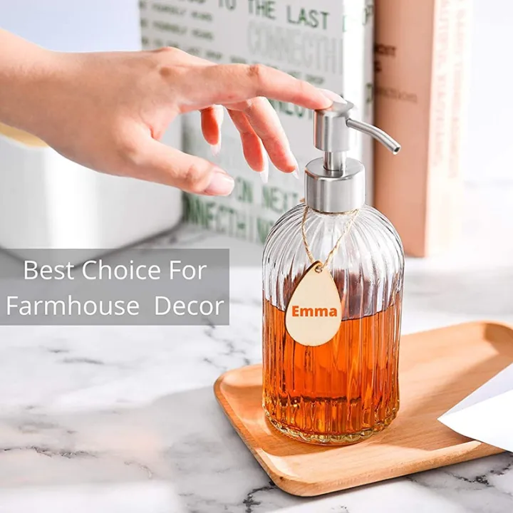 Glass%20Soap%20Dispenser%20with%20Rust%20Proof%20Stainless%20Steel%20Pump%20400ml%20Refillable%20Hand%20Liquid%20Soap%20Dispenser%20for%20Bathroom%20Kitchen%20-%20Image%204