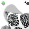 Cotton Cover With Cushion, Black & White (20"x12")_Set of 2.