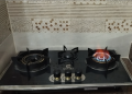 Gazi Smiss EG-B712S | 3 Burner Gas Stove – Steel Body, Auto Ignition | LPG/NG Supported. FI. 