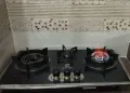 Gazi EG-B712S Triple Burner Steel Body Gas Stove Natural Gas(NG) or Cylinder Gas(LPG).