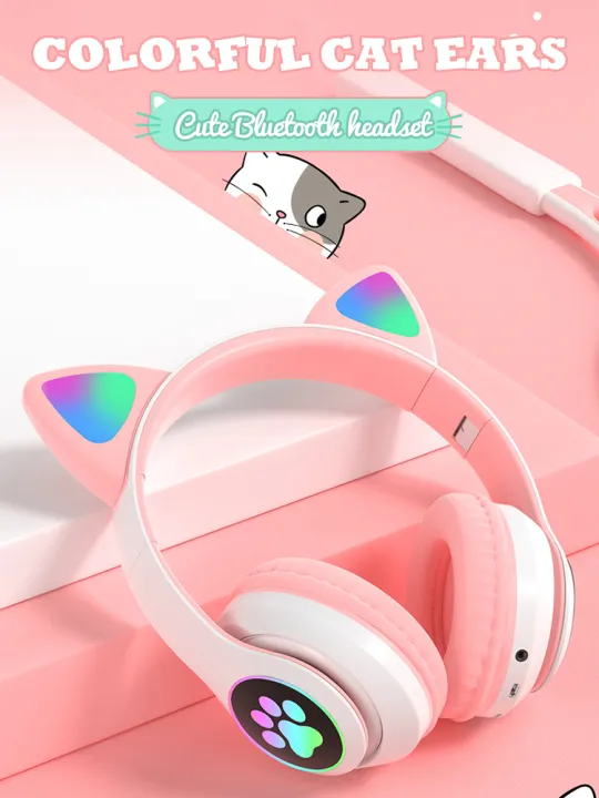 RGB%20Cat%20Ear%20Bluetooth%20Headset%20Noise%20Reduction%20Over-the-Ear%20Headphones%20With%20Microphone%20-%20Image%209