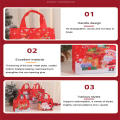 Santa Claus Christmas Non-Woven Bags Vibrant Tote bag 23*22*11cm Colorful Tote Bags Snowman Non-woven Party Gift Wrapping Bags. 