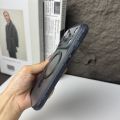 HOCE Metal Ring Stand Magnetic Cases For iPhone 17 16 15 14 13 12 11 Pro Max Plus MagSafe Case With Lens Film Protector Shockproof Frosted Back Phone Cover.