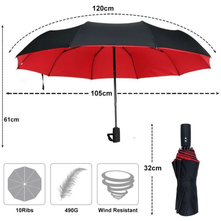 Automatic%20Umbrella%20Long%20Handle%20Extra%20Large%20Double%20Three%20Four%20Female%20Black%20Rubber%20Sun%20Protection%20Double%20Layer%20Wind%20Resistant%20Male%20-%20Image%206