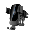 Black Wireless Car Charger with Phone Holder 15W Fast Charging Automatic Clamping Phone Holder. 