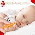 Infant Nose Cleaning Tweezer with Cover – Baby Ear Nose Navel Cleaner Clip | Safe Plastic Round-Head Forceps | Baby Earwax & Nose Dirt Remover. 