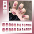 24 pcs artificals nails box for womens beauty.