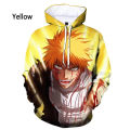 New Fashion Japanese Anime Bleach 3d Printing Hoodie Kurosaki Ichigo Casual Long-sleeved Unisex Cosplay Hoodies Cheap Tops Hoody. 
