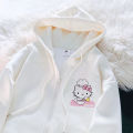Sanrio Anime Cute Printed Hoodies Women Cartoon Hello Kitty Y2k Korean Students Loose Sweatshirt Fashion Sweet Cardigan Clothing.